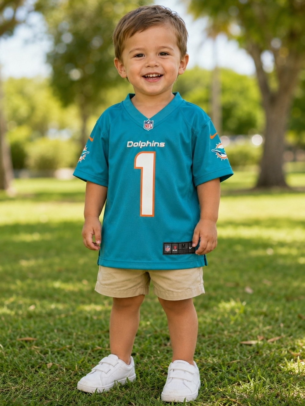 NFL Miami Dolphins Toddler Teal #1 Jersey